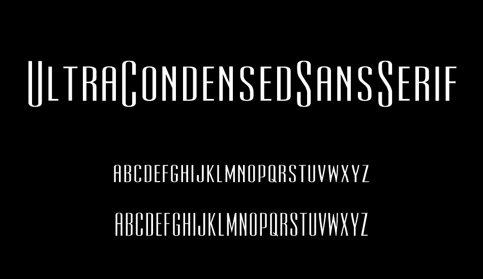 ultracondensedsansserif font