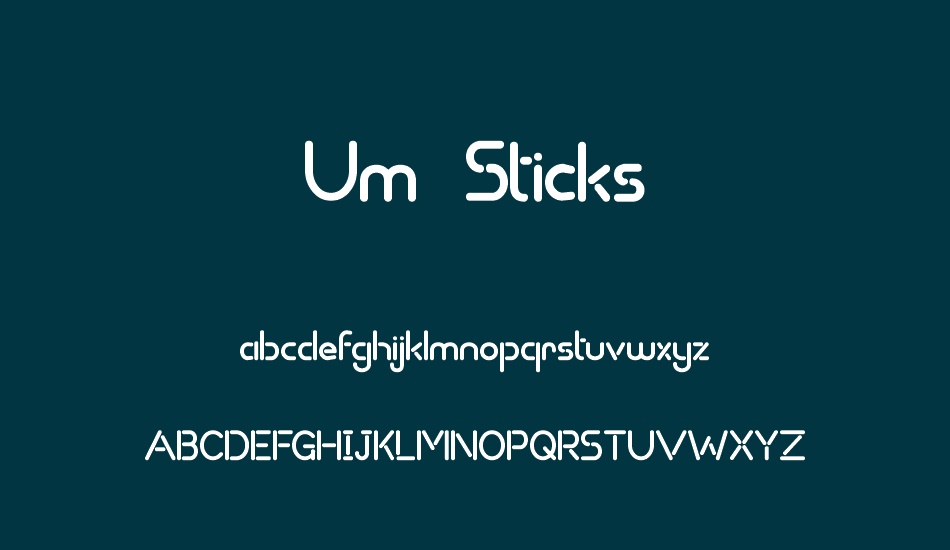um-sticks font