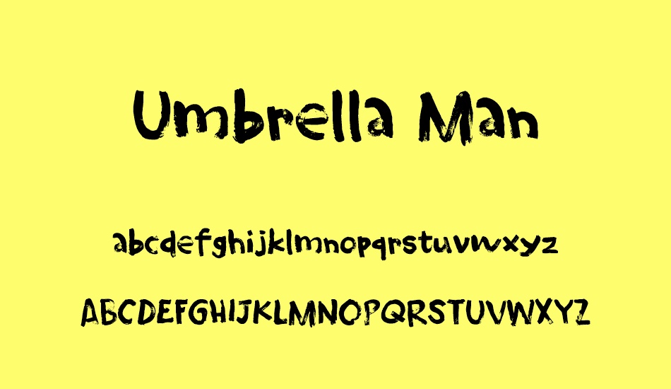 umbrella-man-demo font