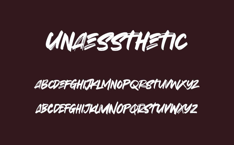 Unaessthetic font