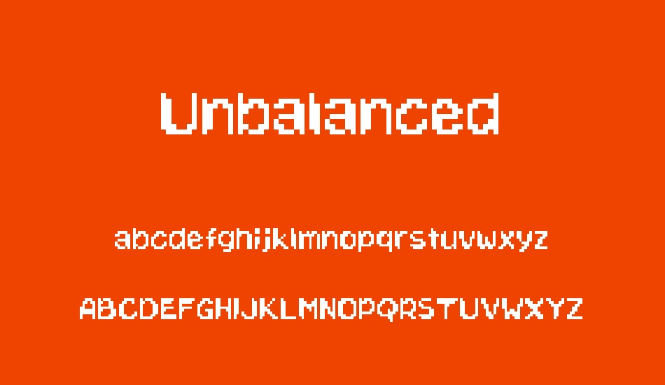 unbalanced font