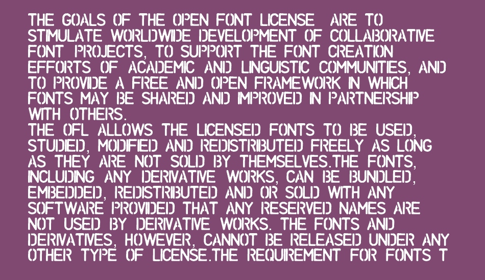 unconform font 1