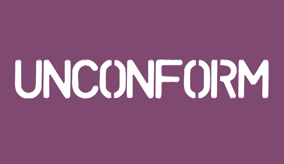 unconform font big