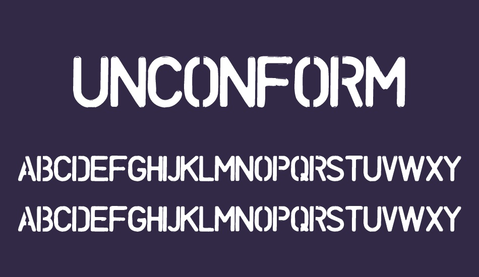 unconform font