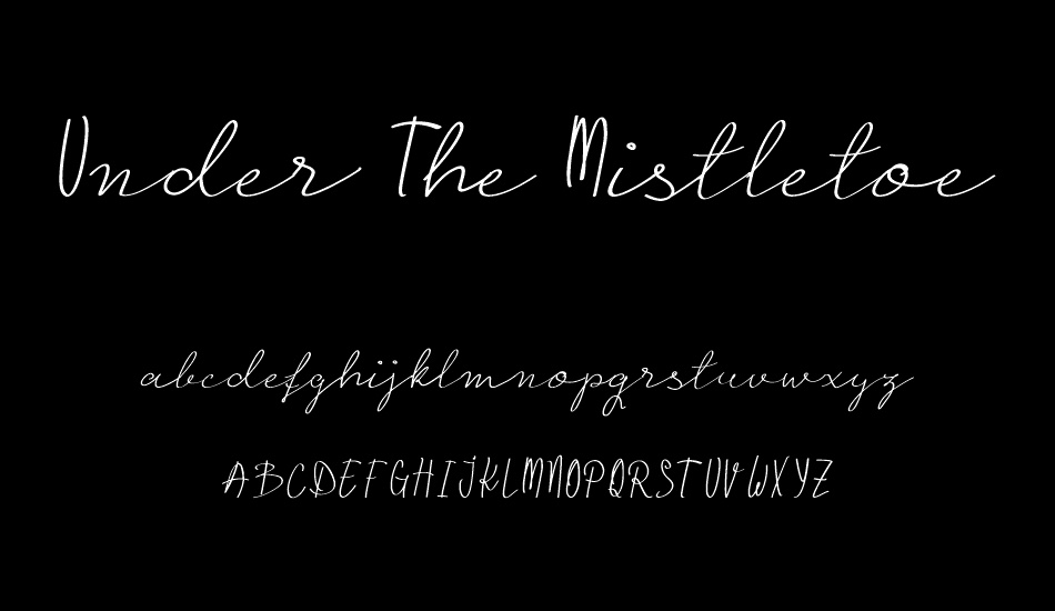 under-the-mistletoe font
