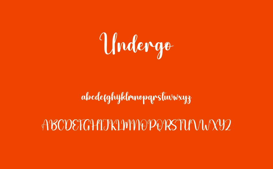 Undergo font