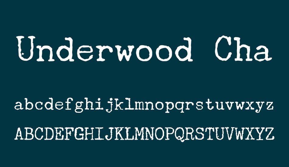 underwood-champion font