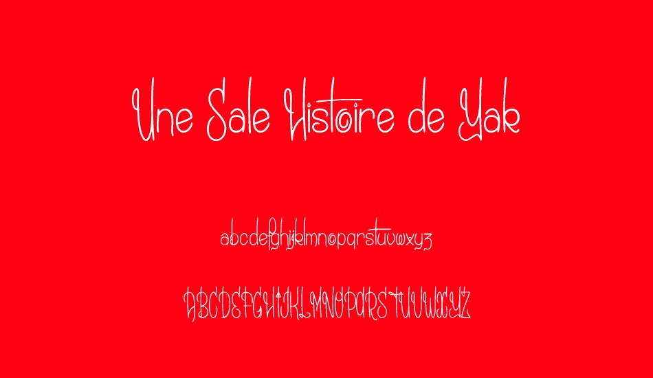 une-sale-histoire-de-yak font