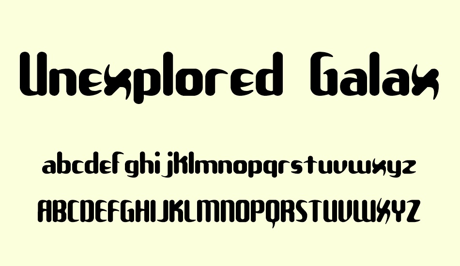 unexplored-galaxies-(brk) font