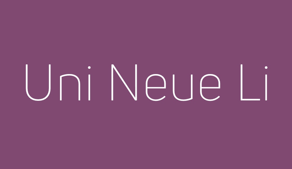 uni-neue-light font big