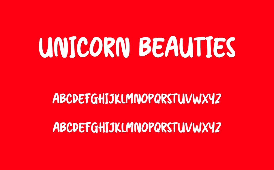 Unicorn Beauties font