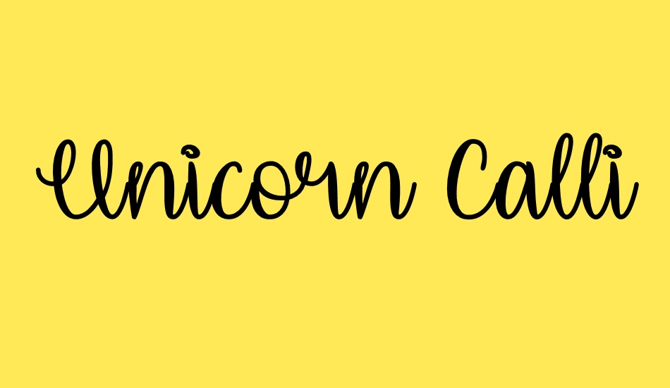 unicorn-calligraphy font big