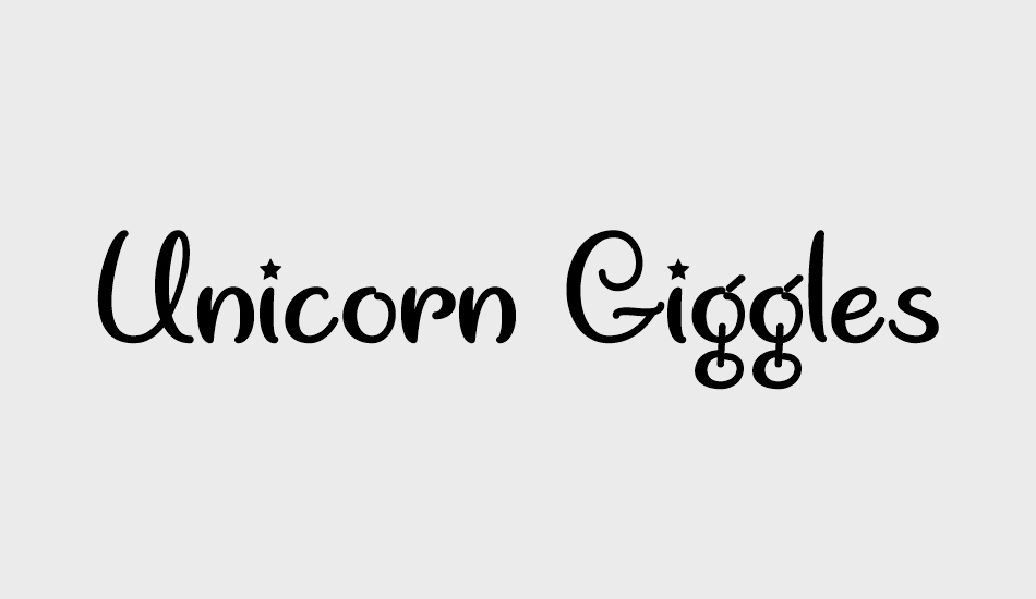 unicorn-giggles font big