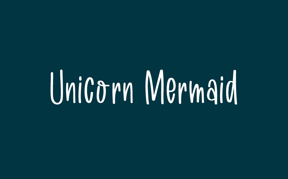 Unicorn Mermaid font big