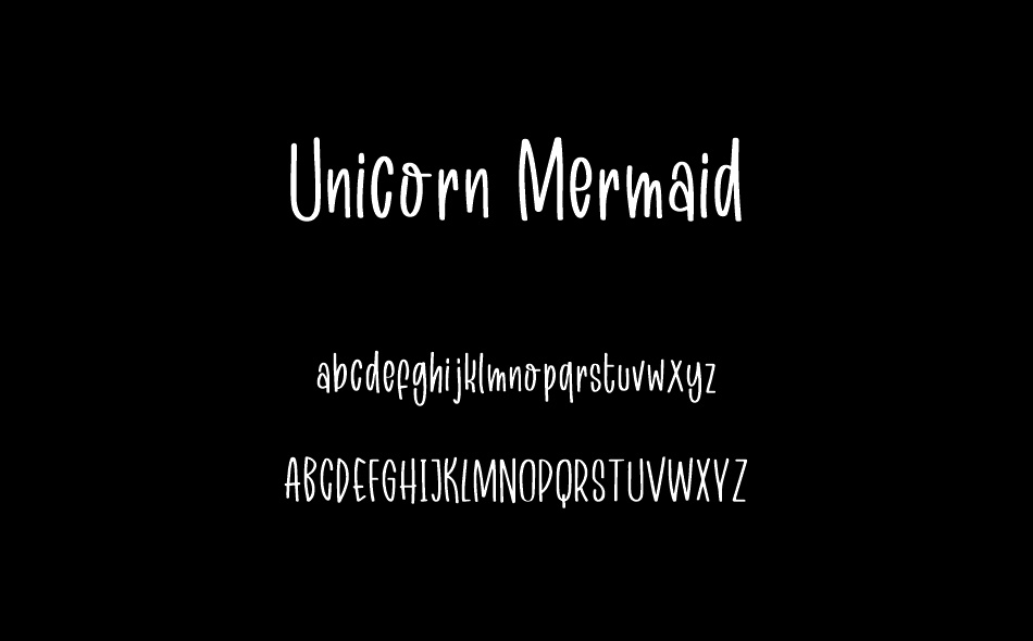 Unicorn Mermaid font