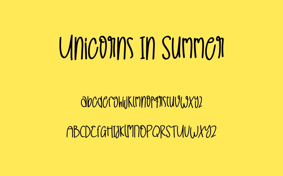 Unicorns In Summer font