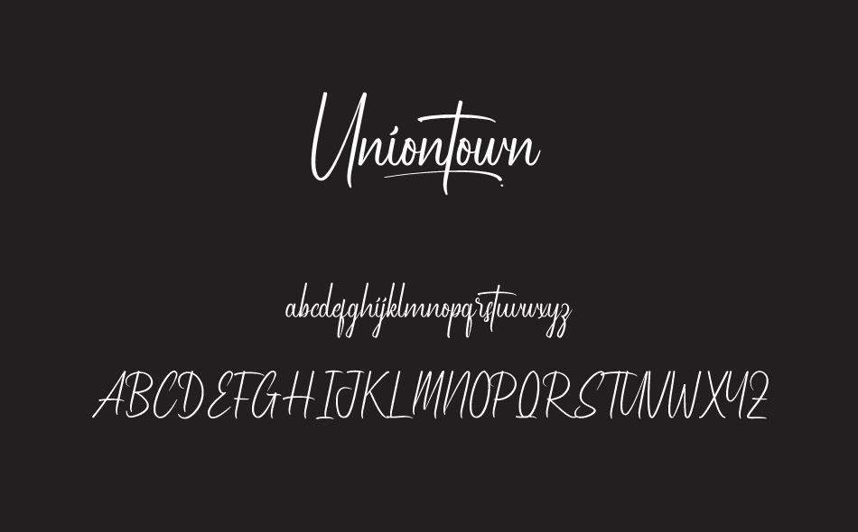 Uniontown font