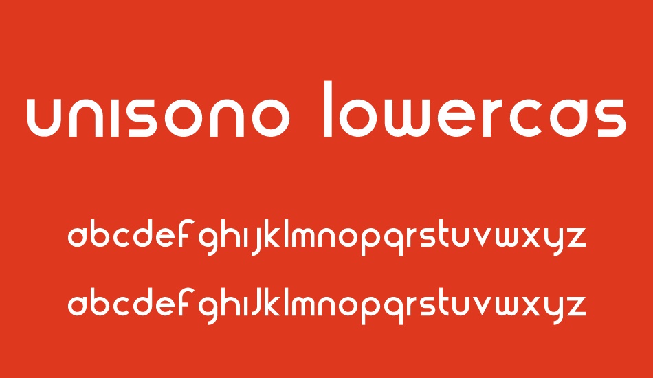unisono-lowercase font