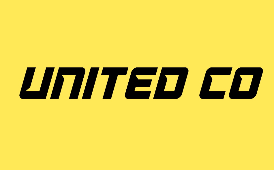 United Colony font big