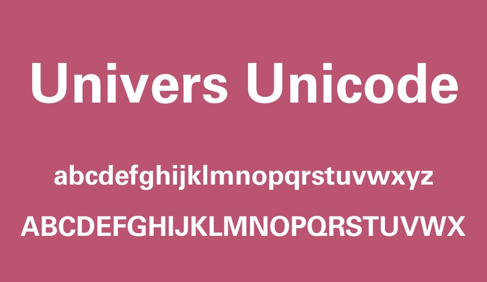 univers-unicode font