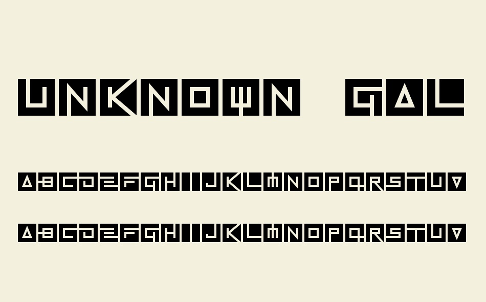 Unknown Galaxy font