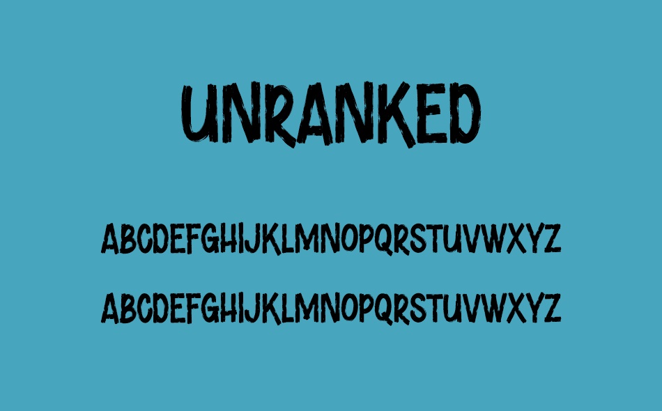 Unranked font