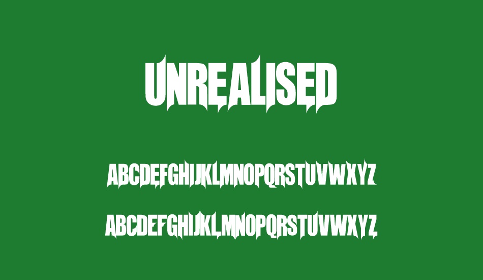unrealised font