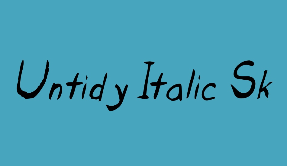 untidy-ıtalic-skrawl font big