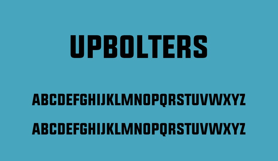 upbolters font