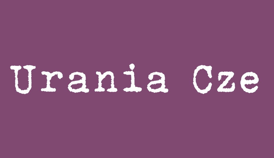 urania-czech font big