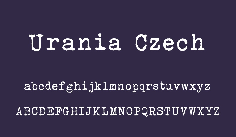 urania-czech font