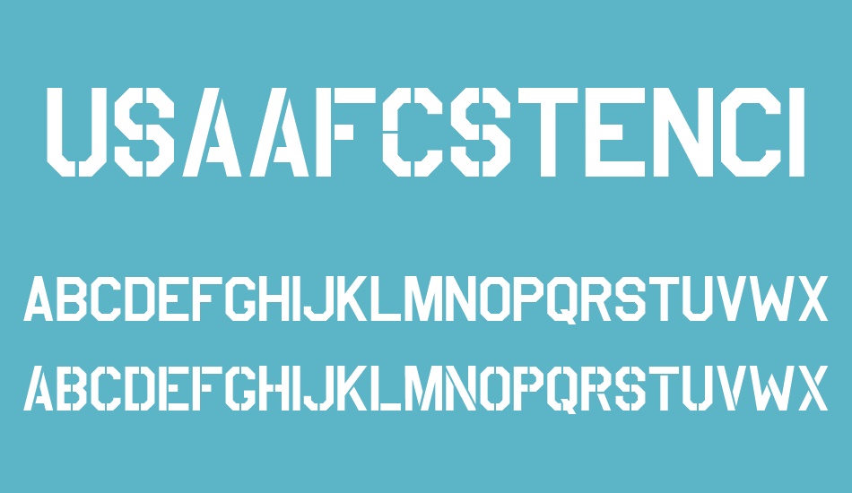 usaaf-stencil font