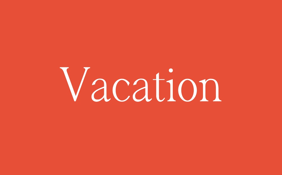 Vacation font big