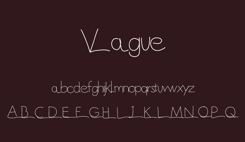 vague font