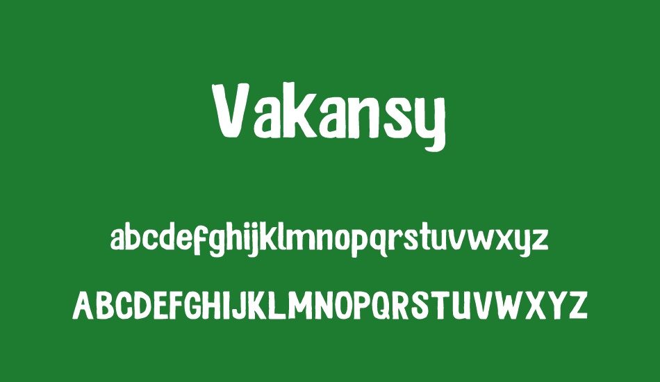 vakansy font