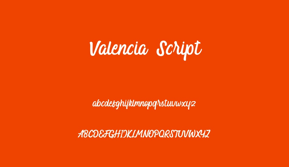 Valencia Script free font