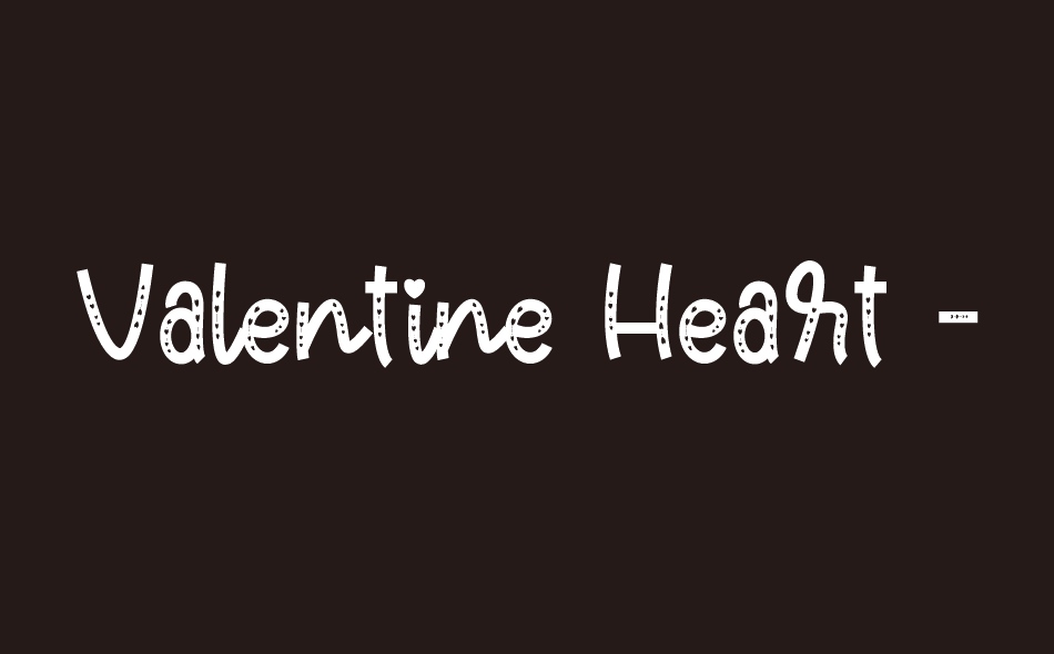 Valentine Heart font big