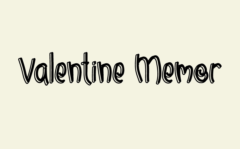 Valentine Memory font big