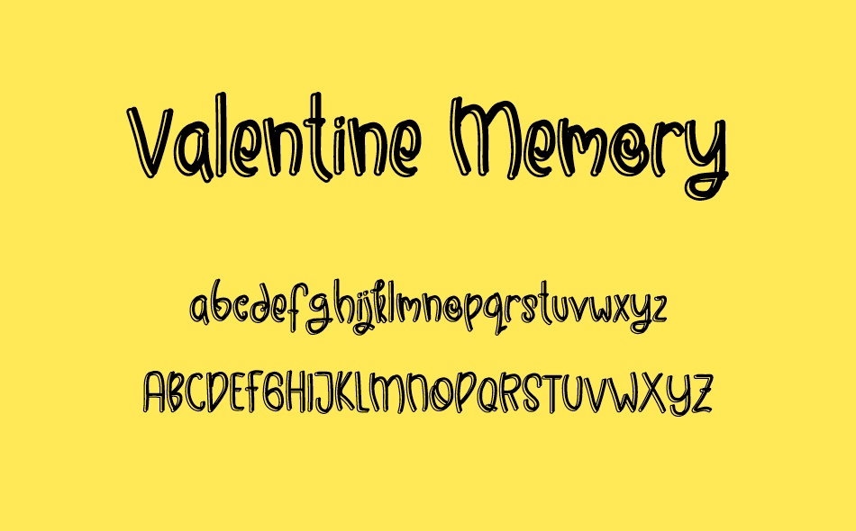 Valentine Memory font