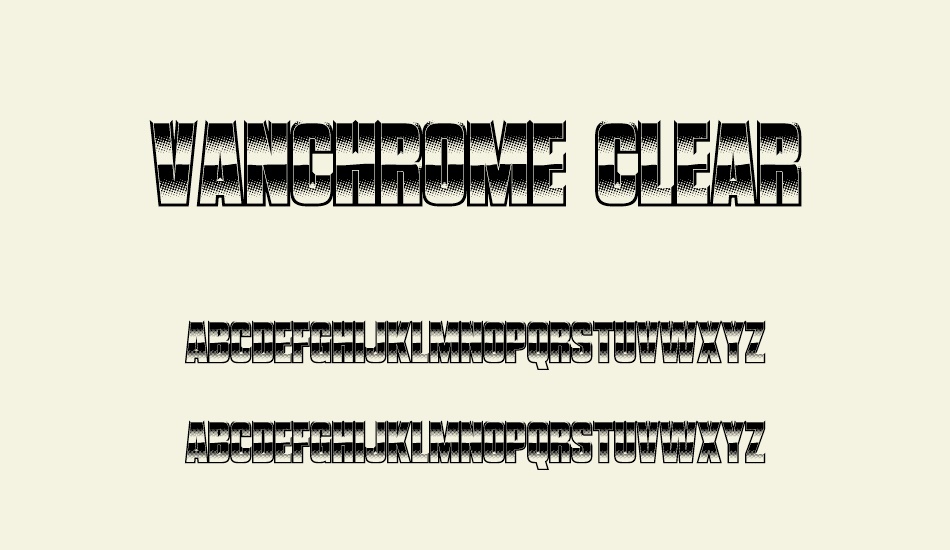 vanchrome-clear font