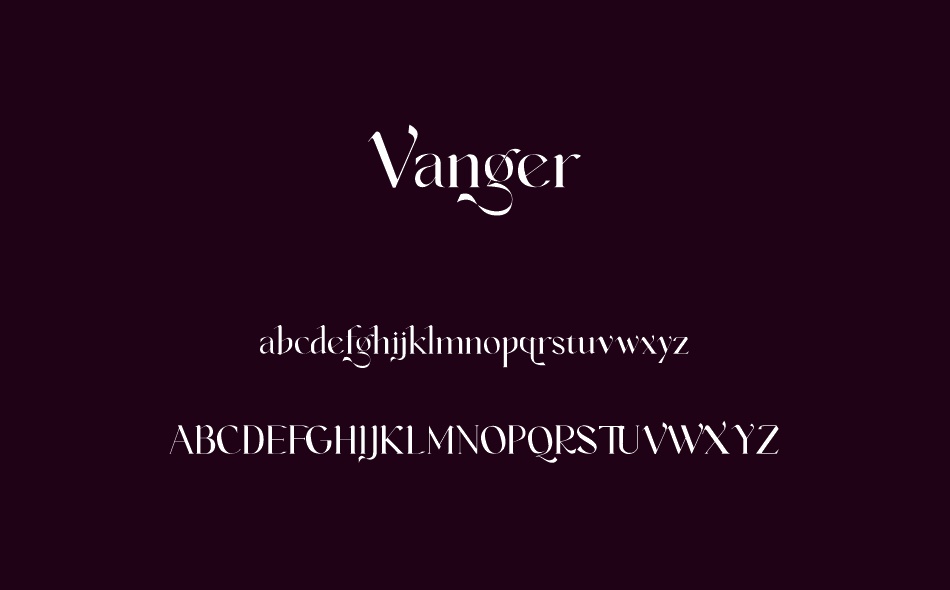 Vanger font