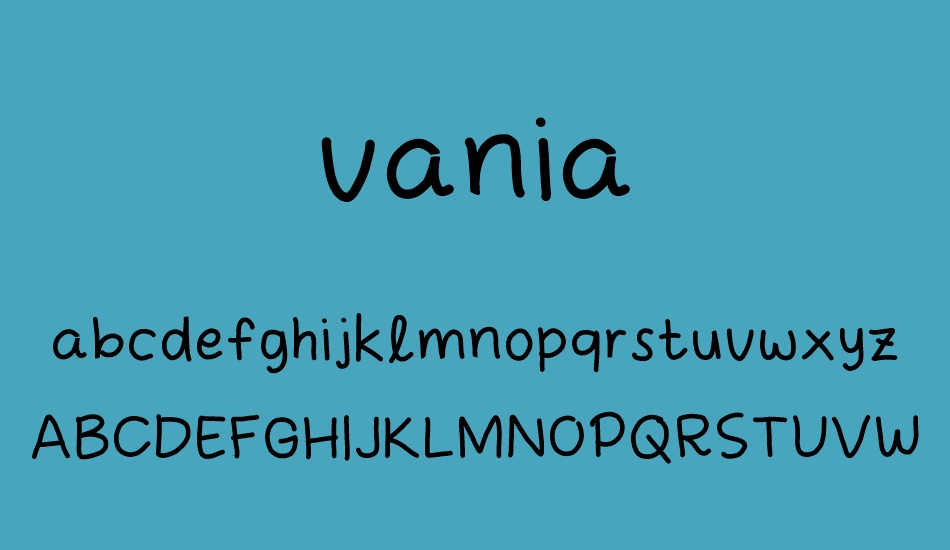 vania font