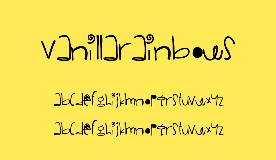 vanillarainbows font