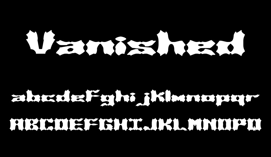 vanished-brk font