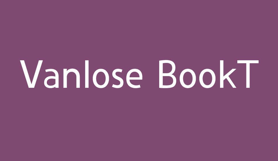 vanlose-booktype font big