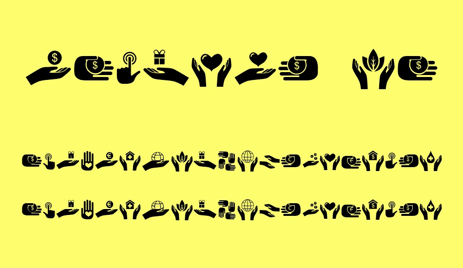 various-hands font