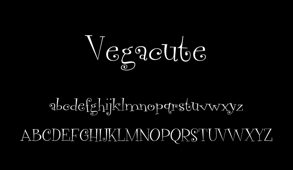 vegacute-demo font