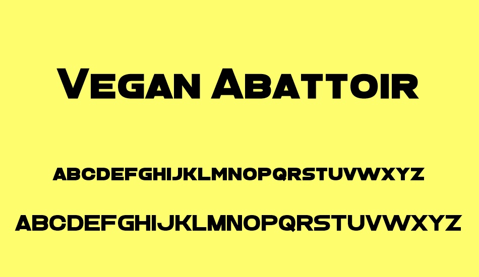 vegan-abattoir font