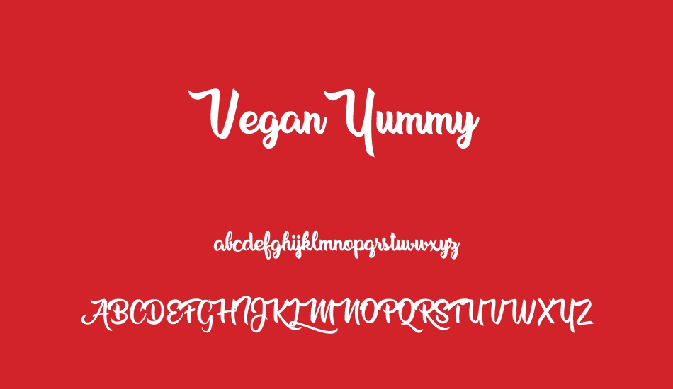 vegan-yummy-personal-use font