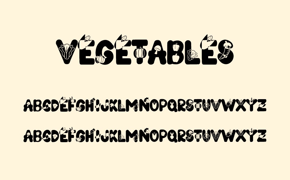 Vegetables font